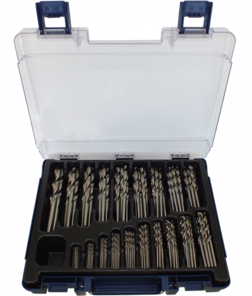 170tlg. Spiralbohrer DIN 338 HSS-Co5% Kunststoffmagazin