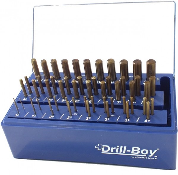 55tlg. Spiralbohrer DIN 338 HSS-Co5% Drill-Boy