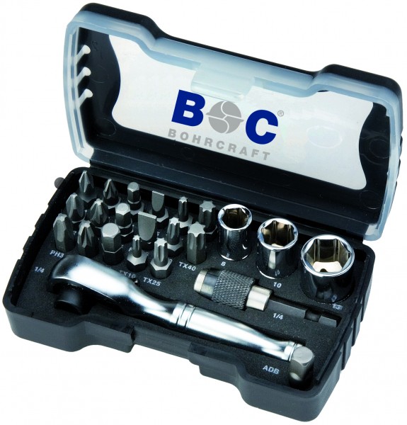 24tlg Schrauber-Bit Set Kunststoffbox